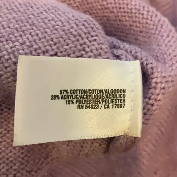 Old Navy Blue  & Lavender V-Neck Sweater Lightweight Knit, xl - Picture 15 of 15